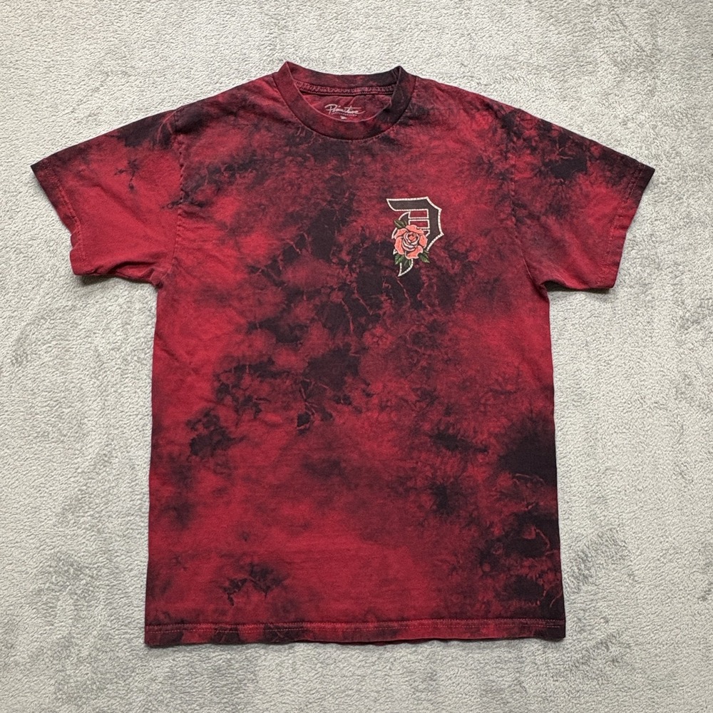 Primitive Skateboarding Shirt Mens Small Rose Tie Dye‎ Graphic Tee Skate
